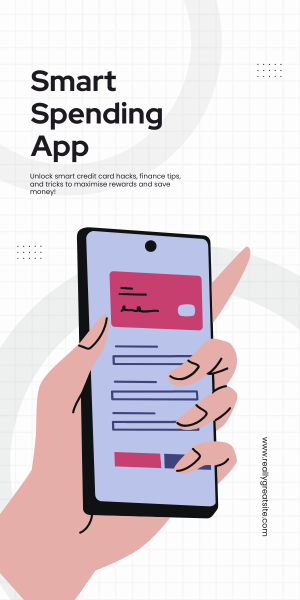 a woman using smart spending app