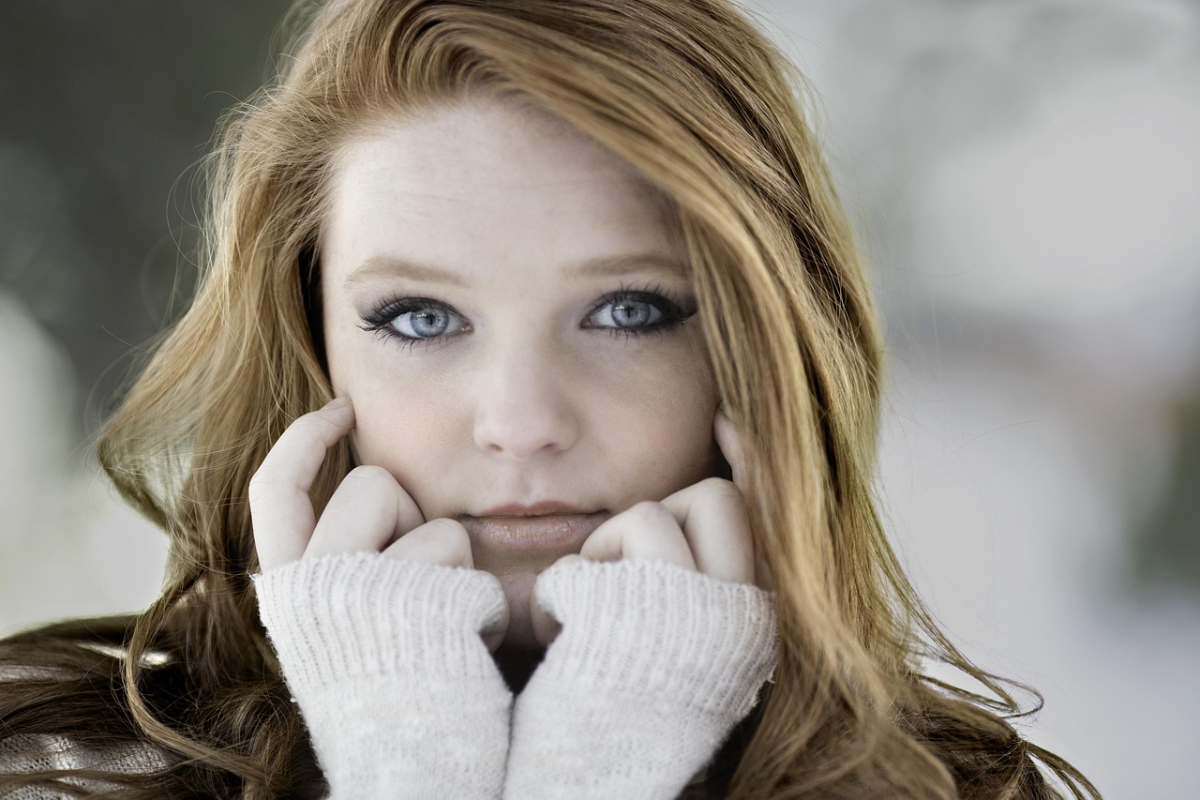 woman with lenses
